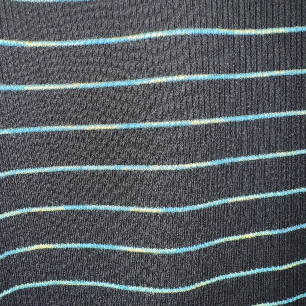 Liverpool Black White Blue Striped Long Sleeve Top - Picture 5 of 6